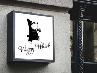 Process of Logomark, Mascot and Brand Identity Design for Waggy Whisk